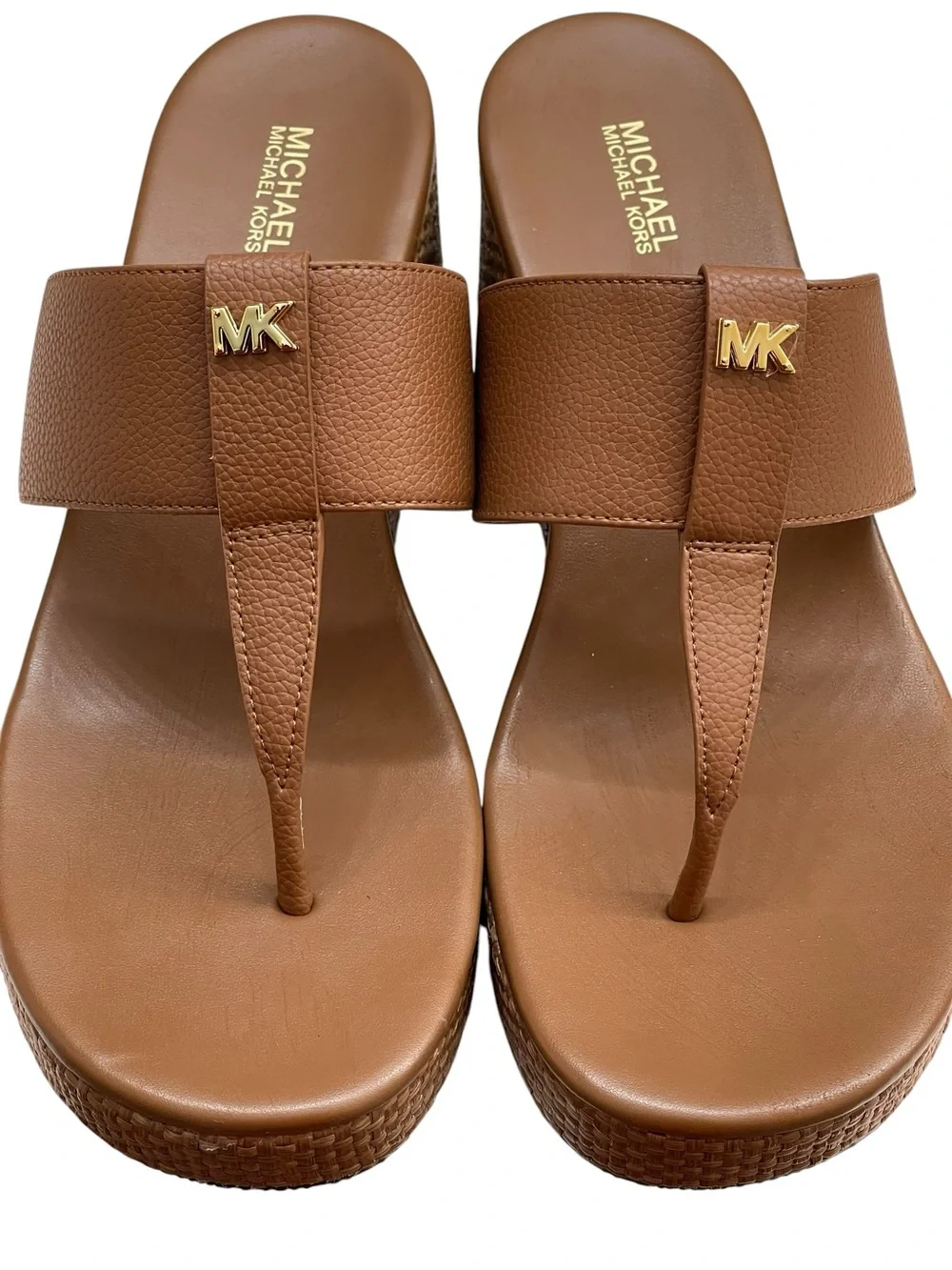 New! Michael Kors Brown Wedge Sandals size 9M